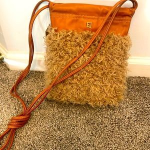 NWT Eric Javits drawstring bag. Camel color. Never used